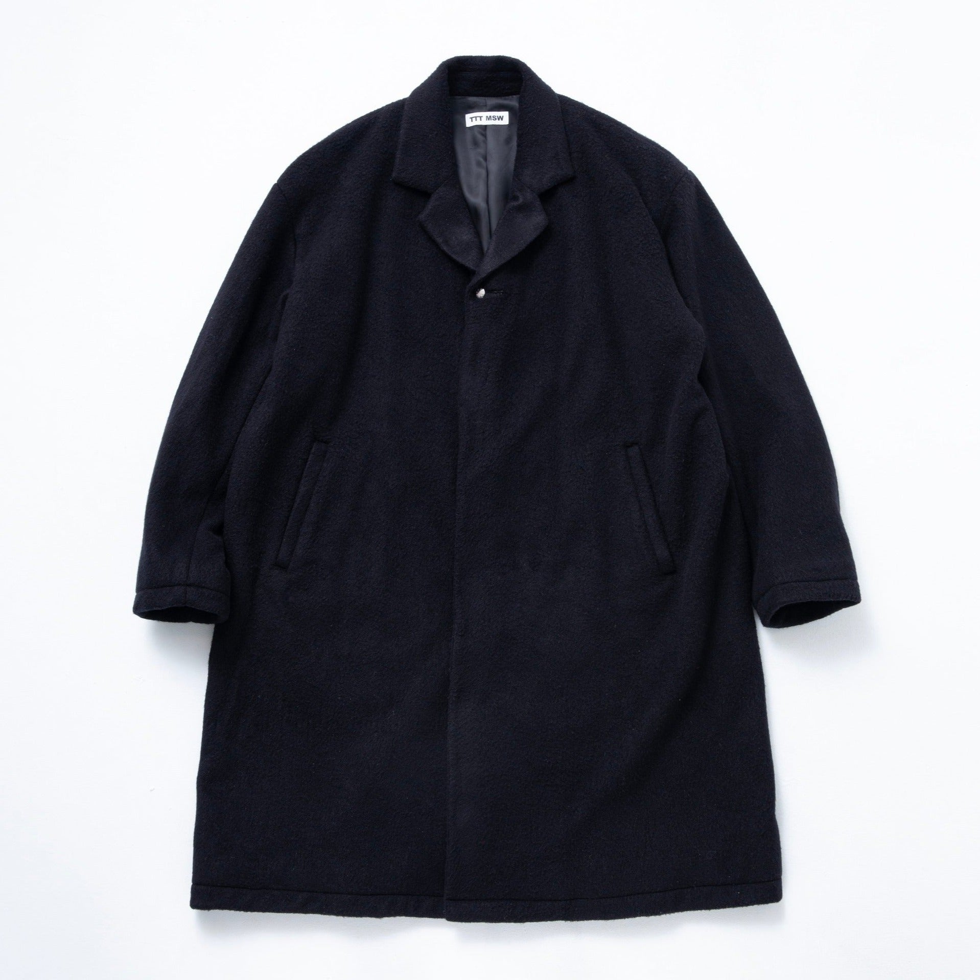 Over size coat #BLACK (silk) [TTT-2023AW-CO01]