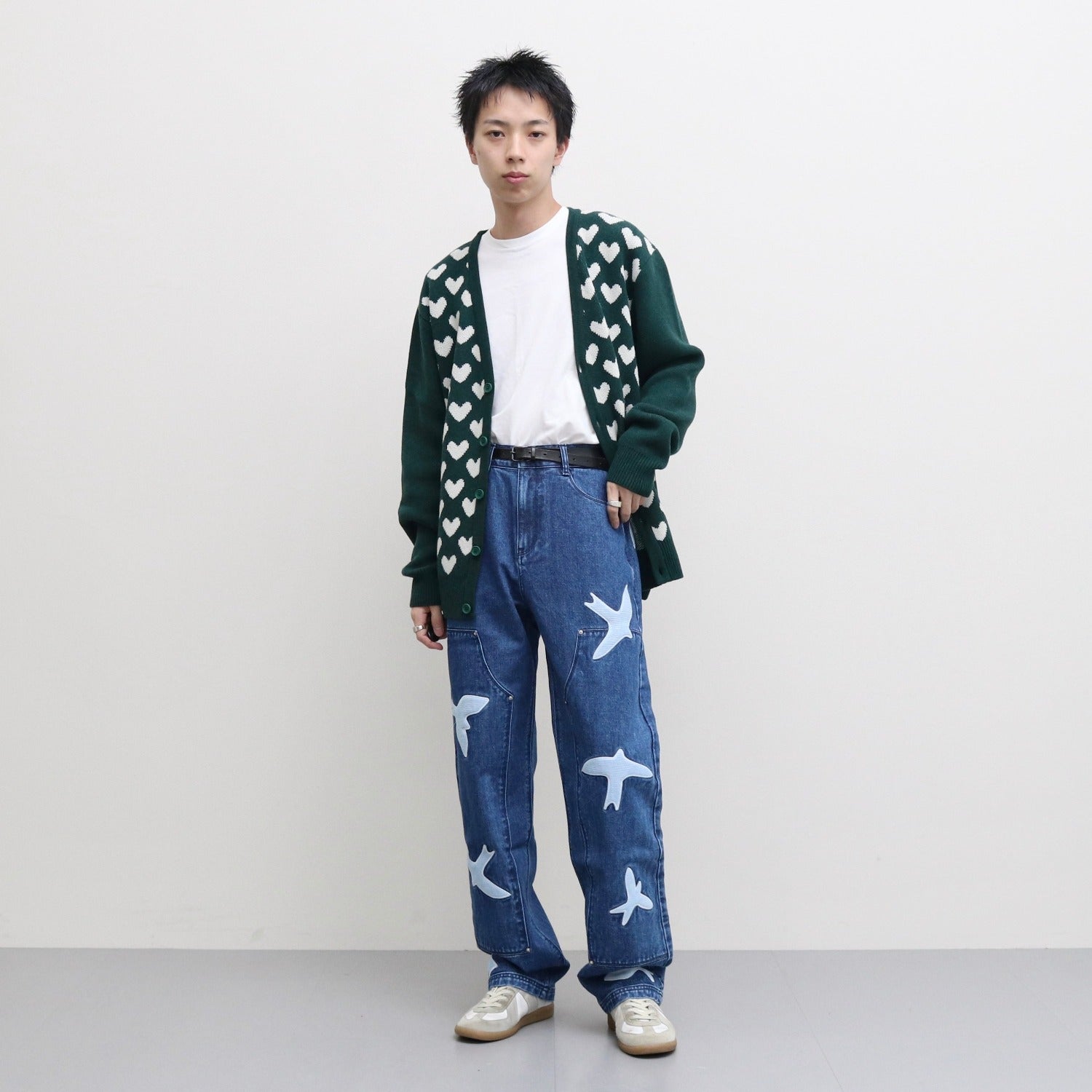 Kyle Heart Cardigan #Green [AW23-103K] - Arte Antwerp（アルテ