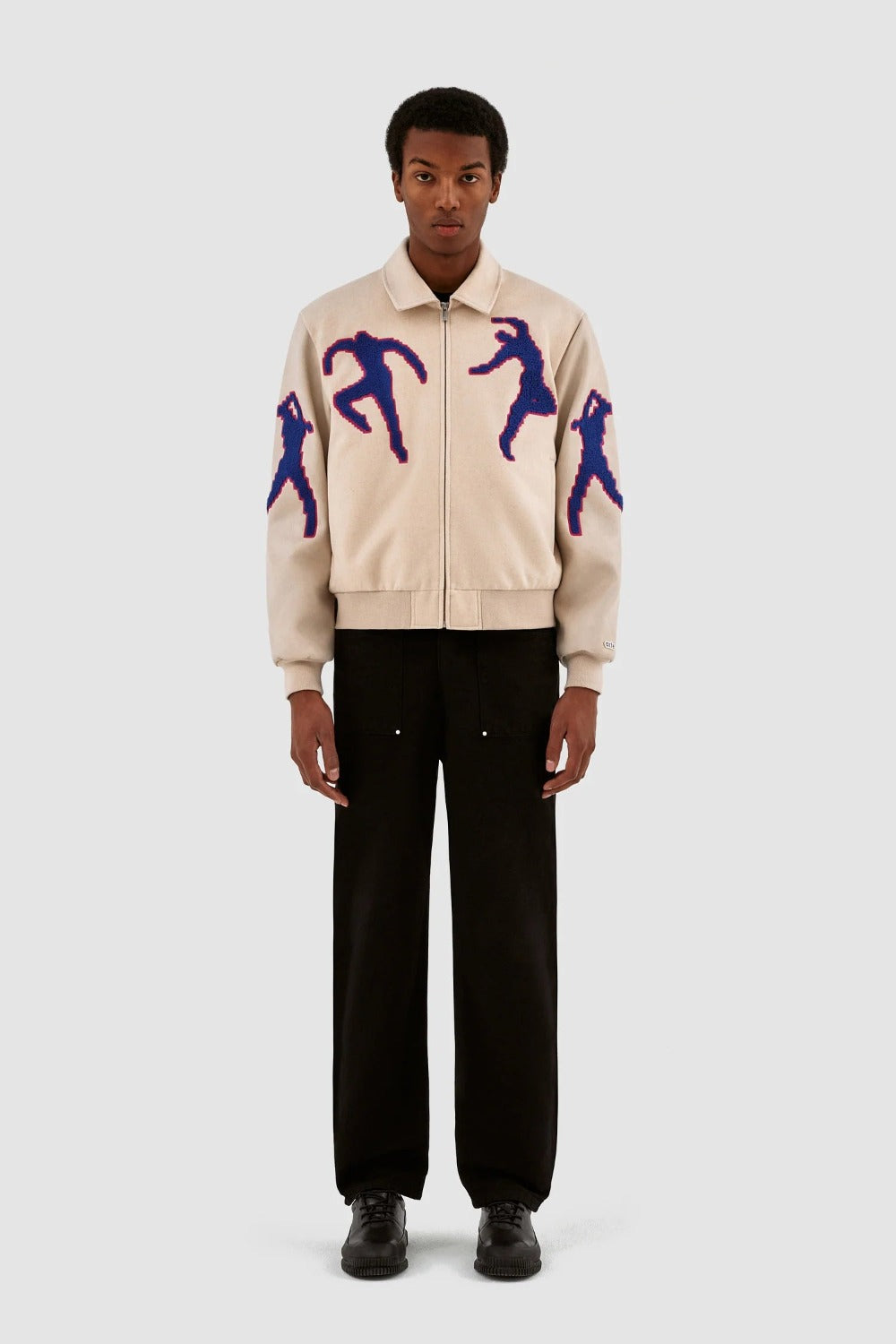 Jonah Pixel Dancer Varsity Jacket #Cream [AW23-163J]
