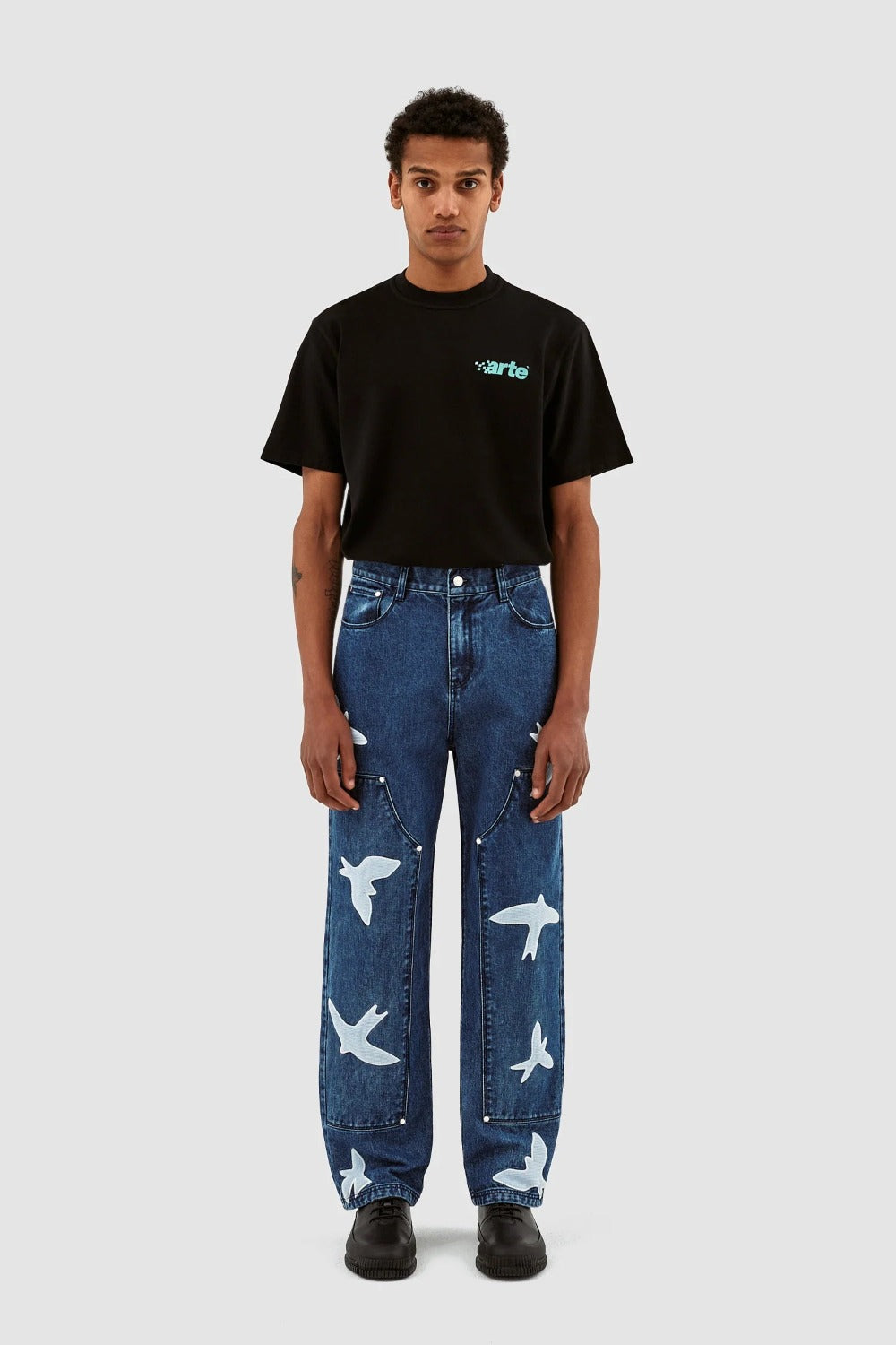 Parker Workwear Birds Pants #Washed Blue [AW23-005P]