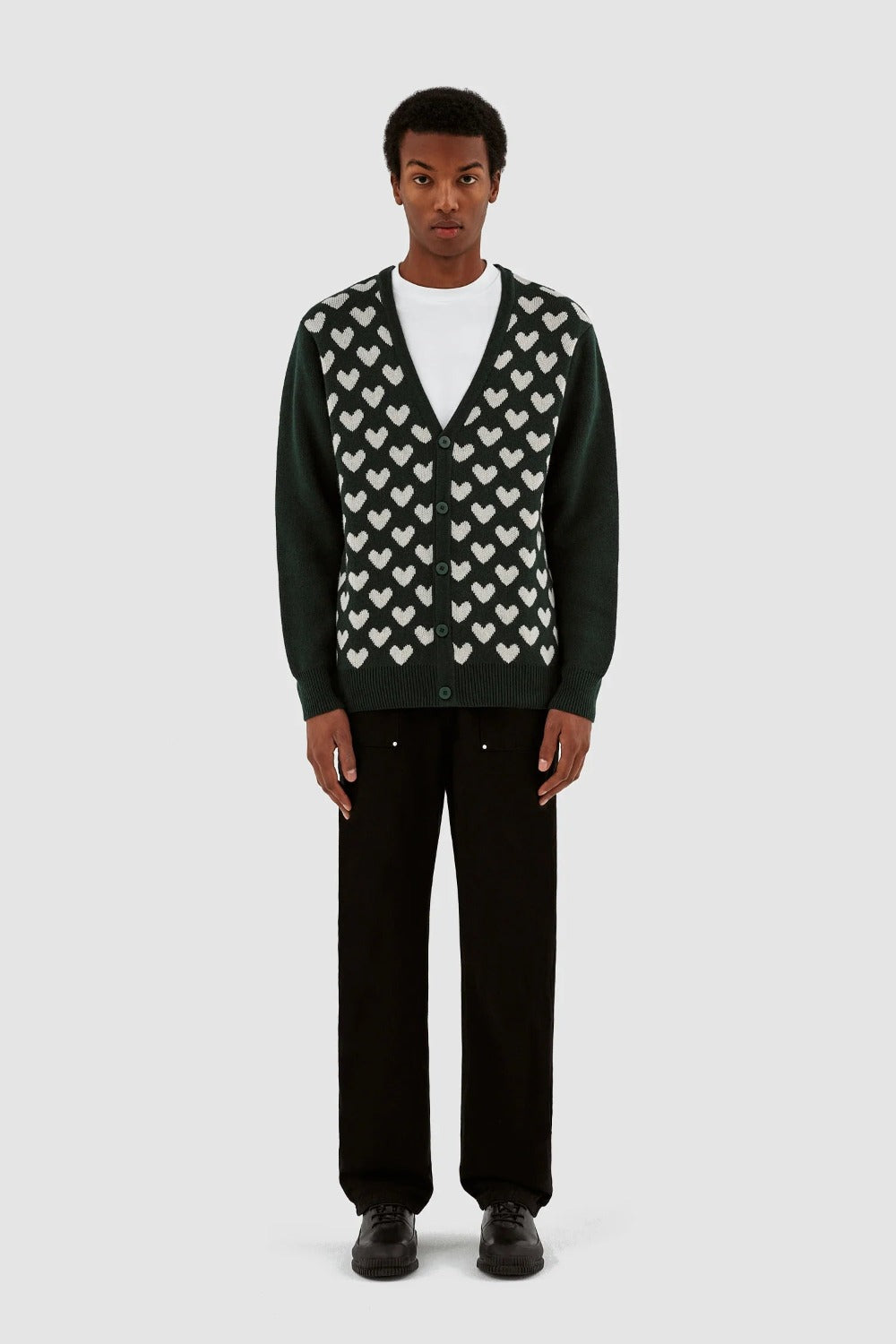 Kyle Heart Cardigan Green AW23 103K