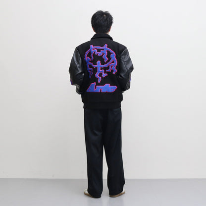 Jonah Pixel Dancer Varsity Jacket #Black [AW23-163J]