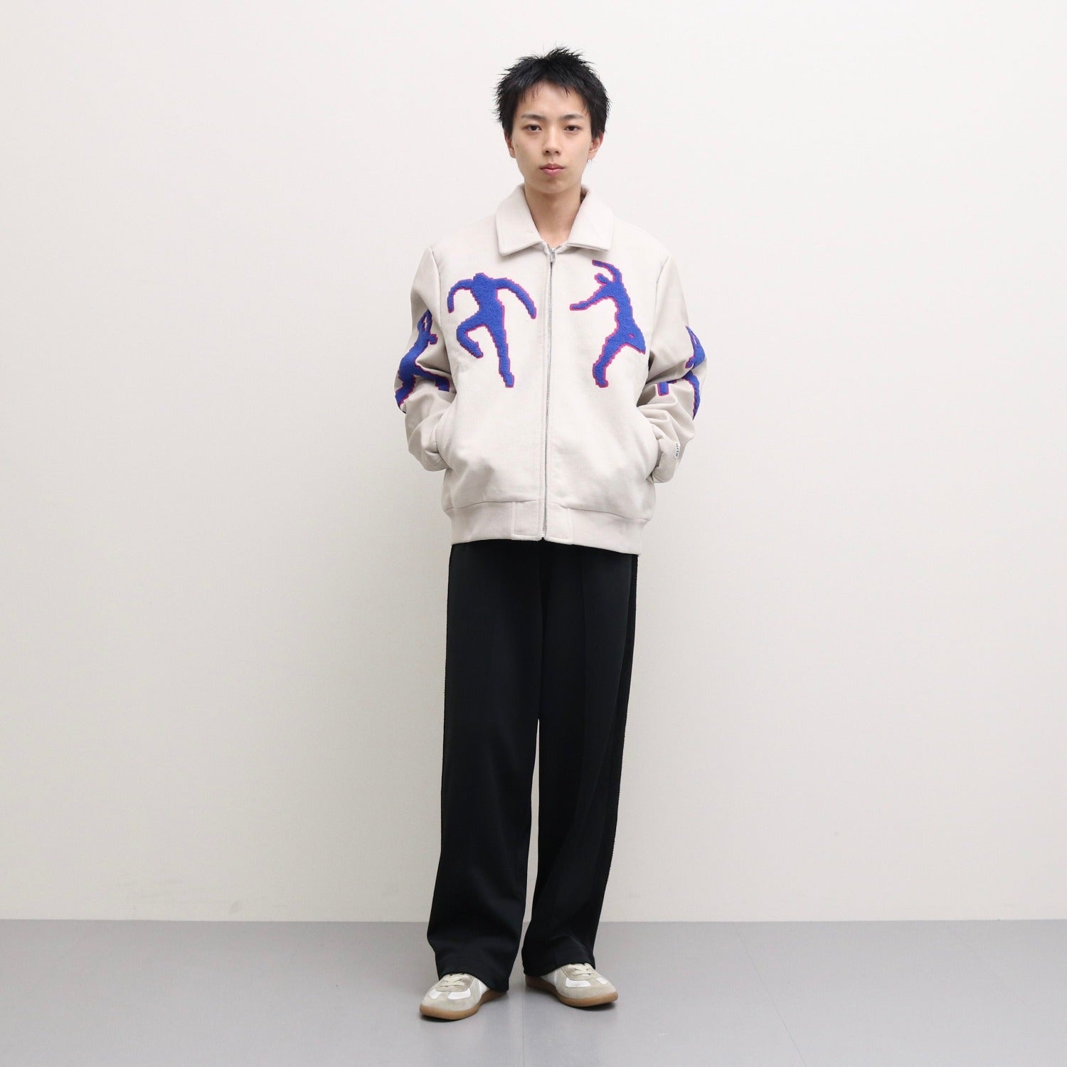 Jonah Pixel Dancer Varsity Jacket #CREAM [AW23-163J] - Arte