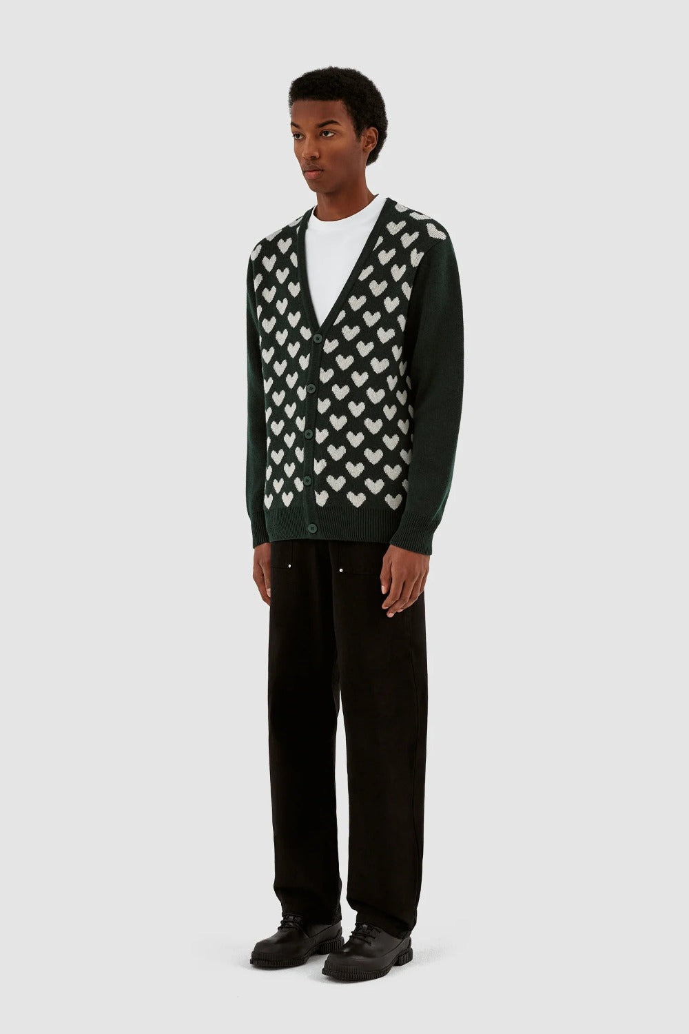 Kyle Heart Cardigan #Green [AW23-103K] - Arte Antwerp