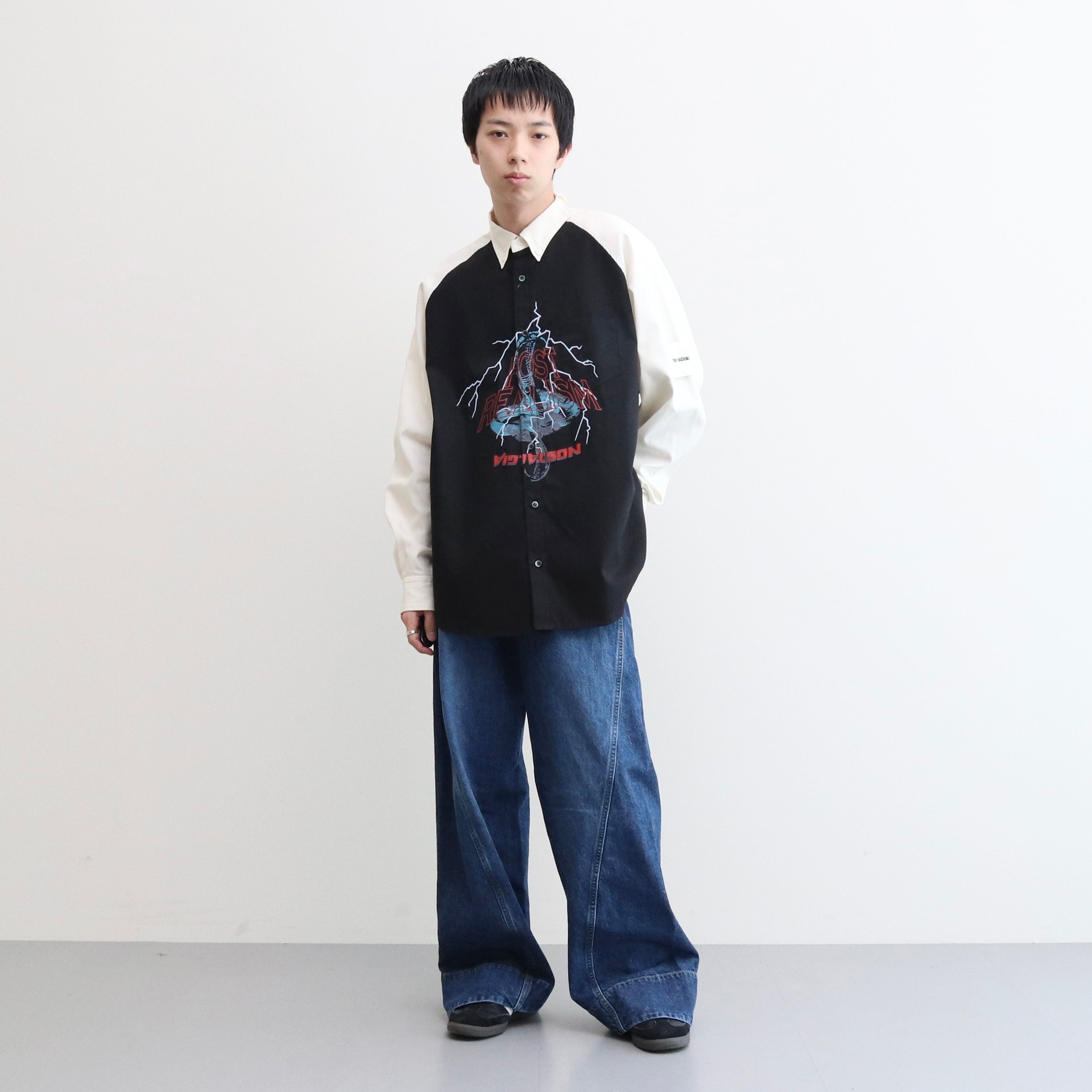 RAGLAN SLEEVE SHIRTS #BLACK [232-01-0101] - YUKI HASHIMOTO（ユウキハシモト）23aw 通販  – scilla