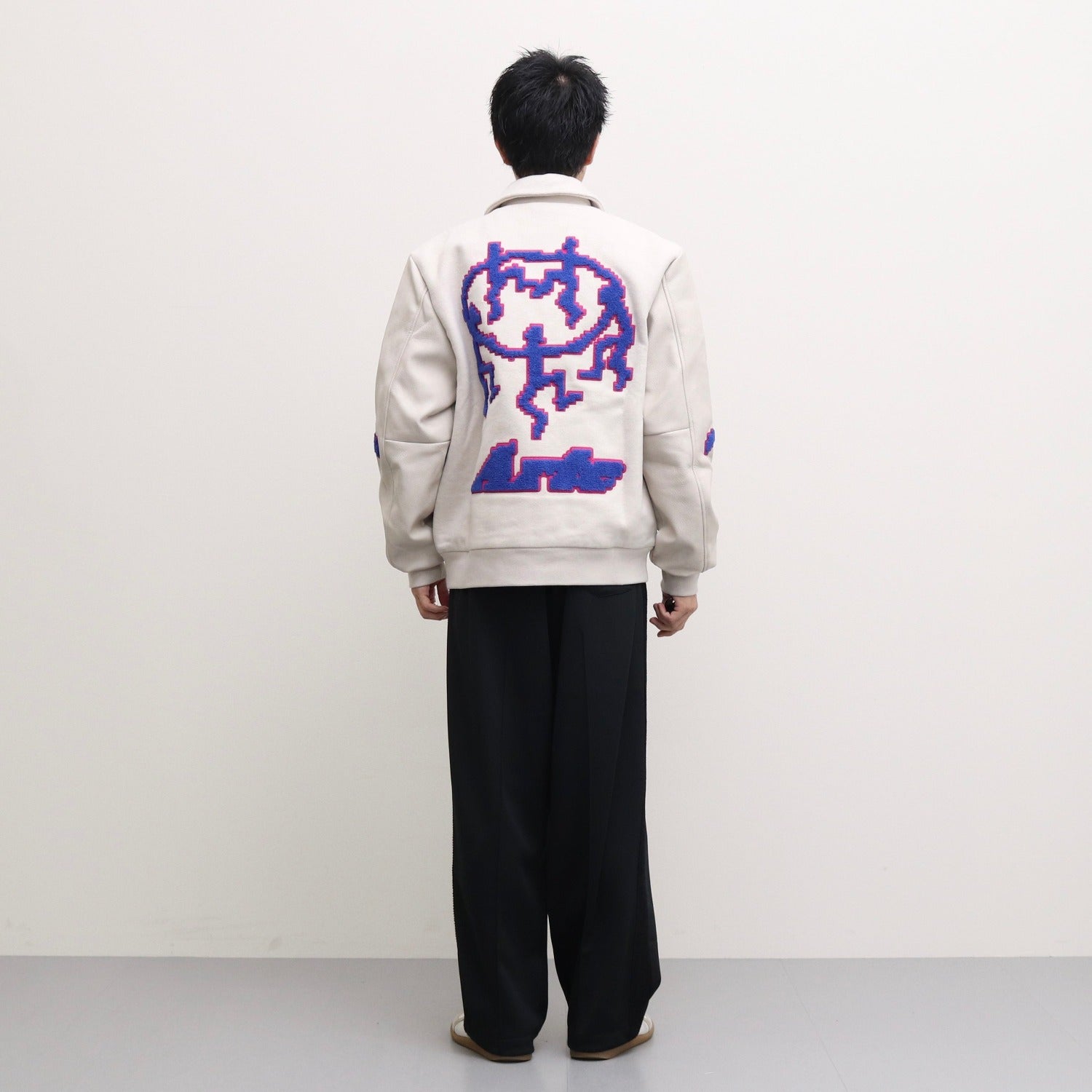 Jonah Pixel Dancer Varsity Jacket #CREAM [AW23-163J] - Arte