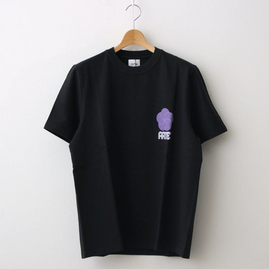 Circle Flower Back Front Print T’shirt #Black [SS24-020T]