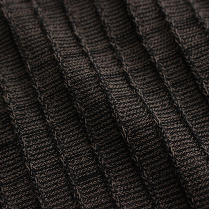 Viscose Rib Knit Polo #Charcoal [002121303]