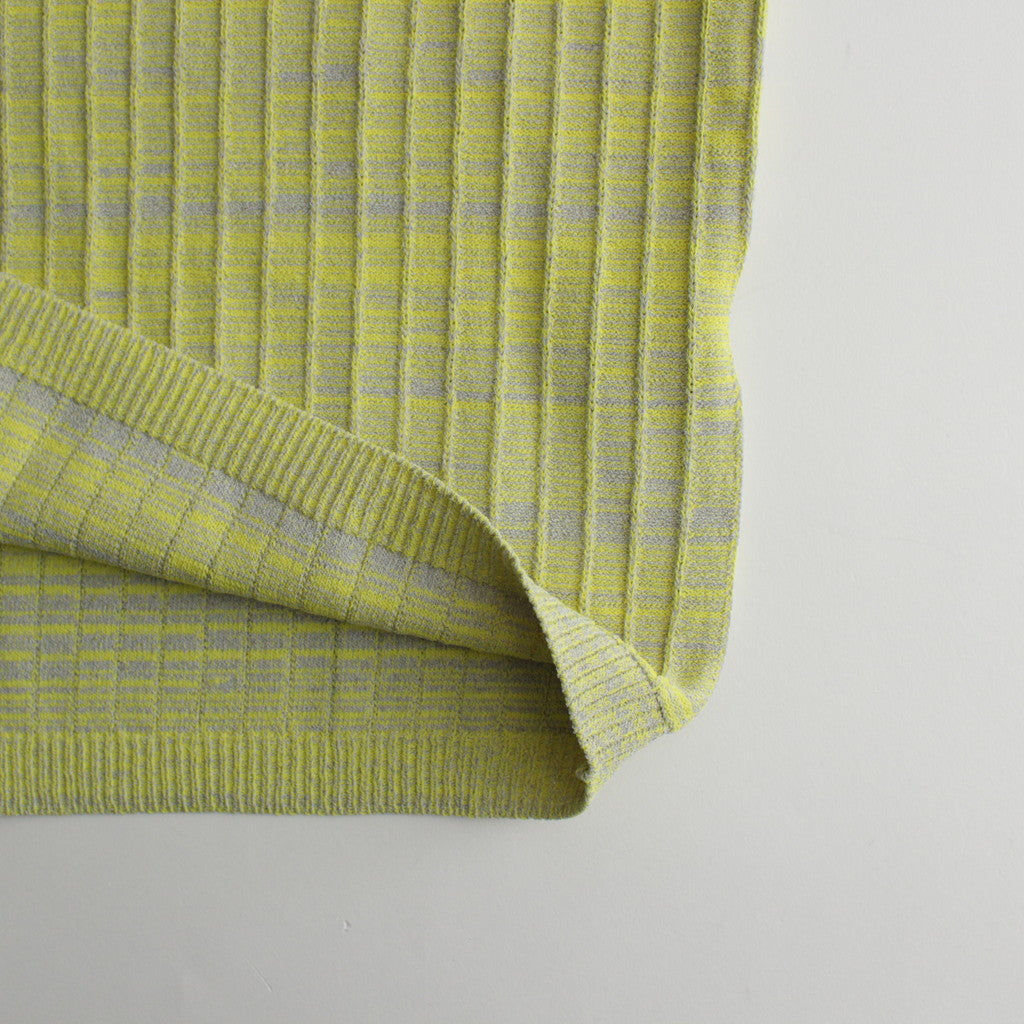 Viscose Rib Knit Polo #Yellow [002121303]