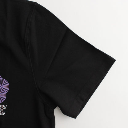 Circle Flower Back Front Print T’shirt #Black [SS24-020T]