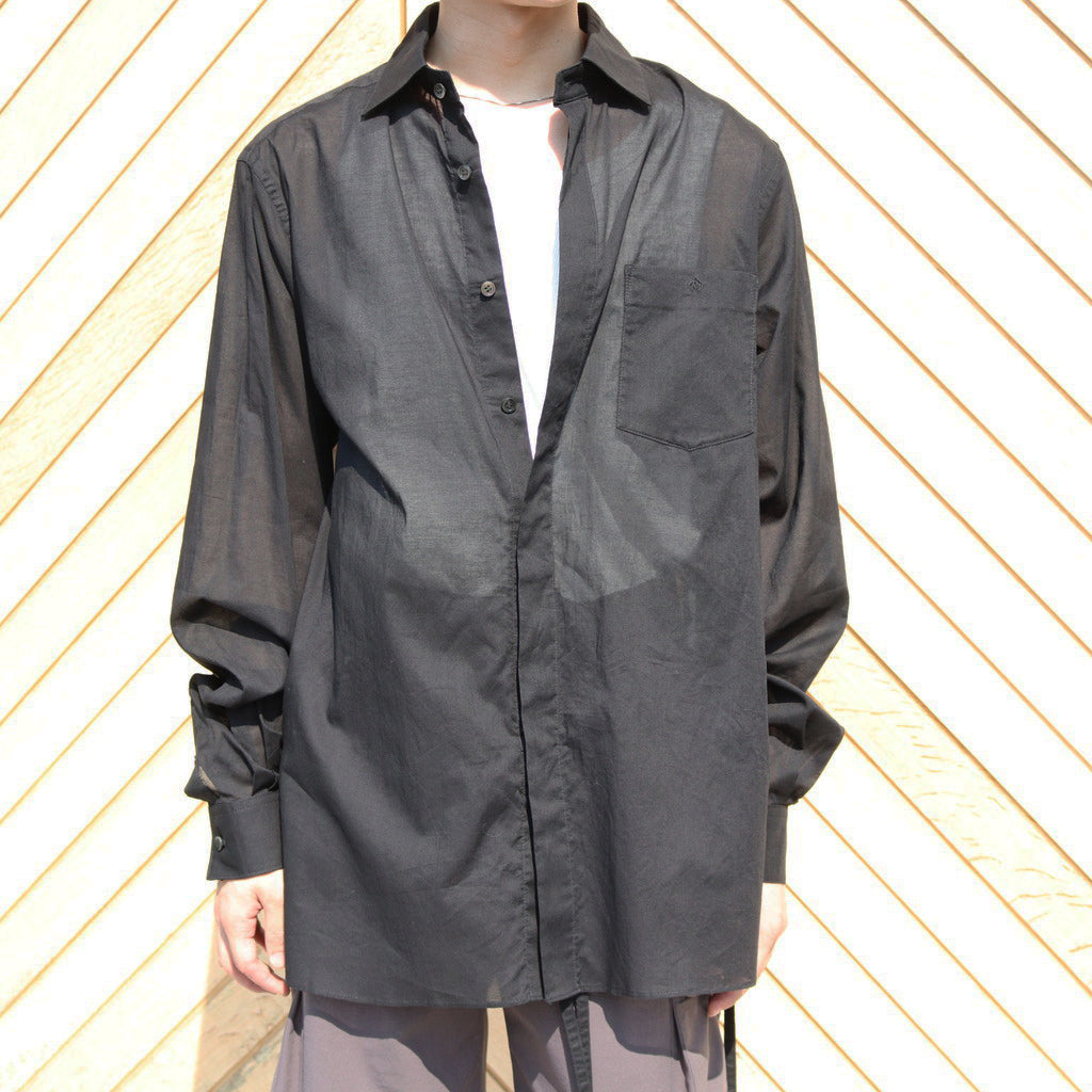 THE KIMONO BREASTED SHIRT #black [S24SS02SH-C] - SOSHIOTSUKI（ソウシオオツキ）24ss  通販 – scilla