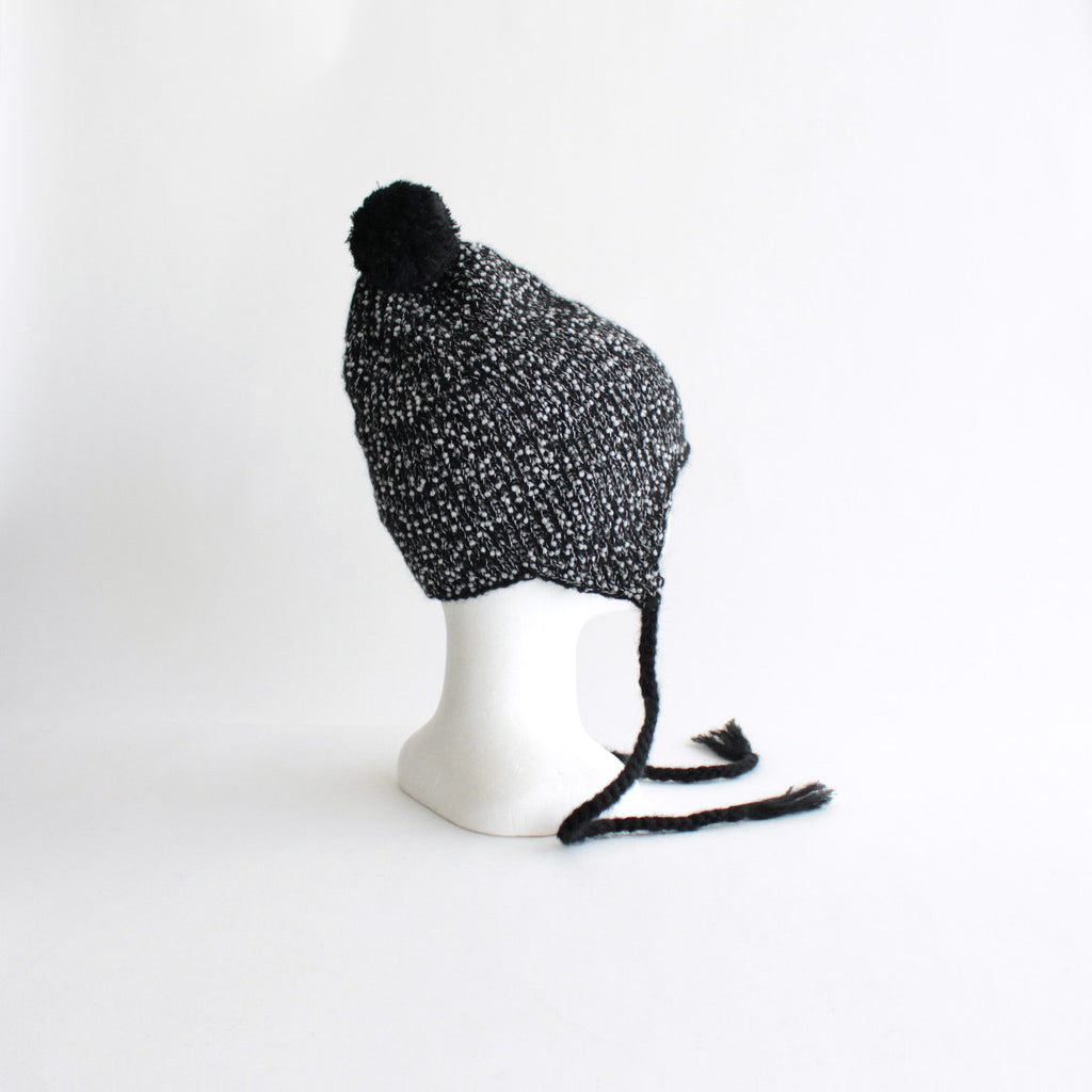 Pixie Knit Cap #Black×White [TI025020] - Taiga Igari（タイガイガリ