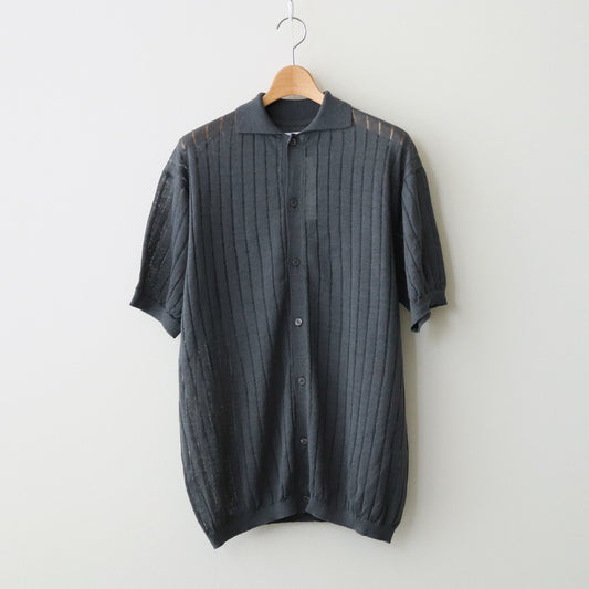 Line S/S Knit Shirt #GRAY [AL24S-KN02]