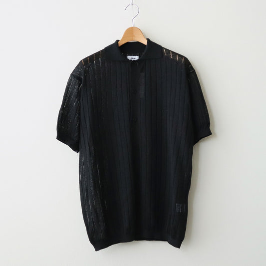 Line S/S Knit Shirt #BLACK [AL24S-KN02]