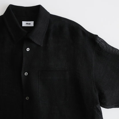 Linen Mesh Shirt #BLACK [AL24S-SH02]