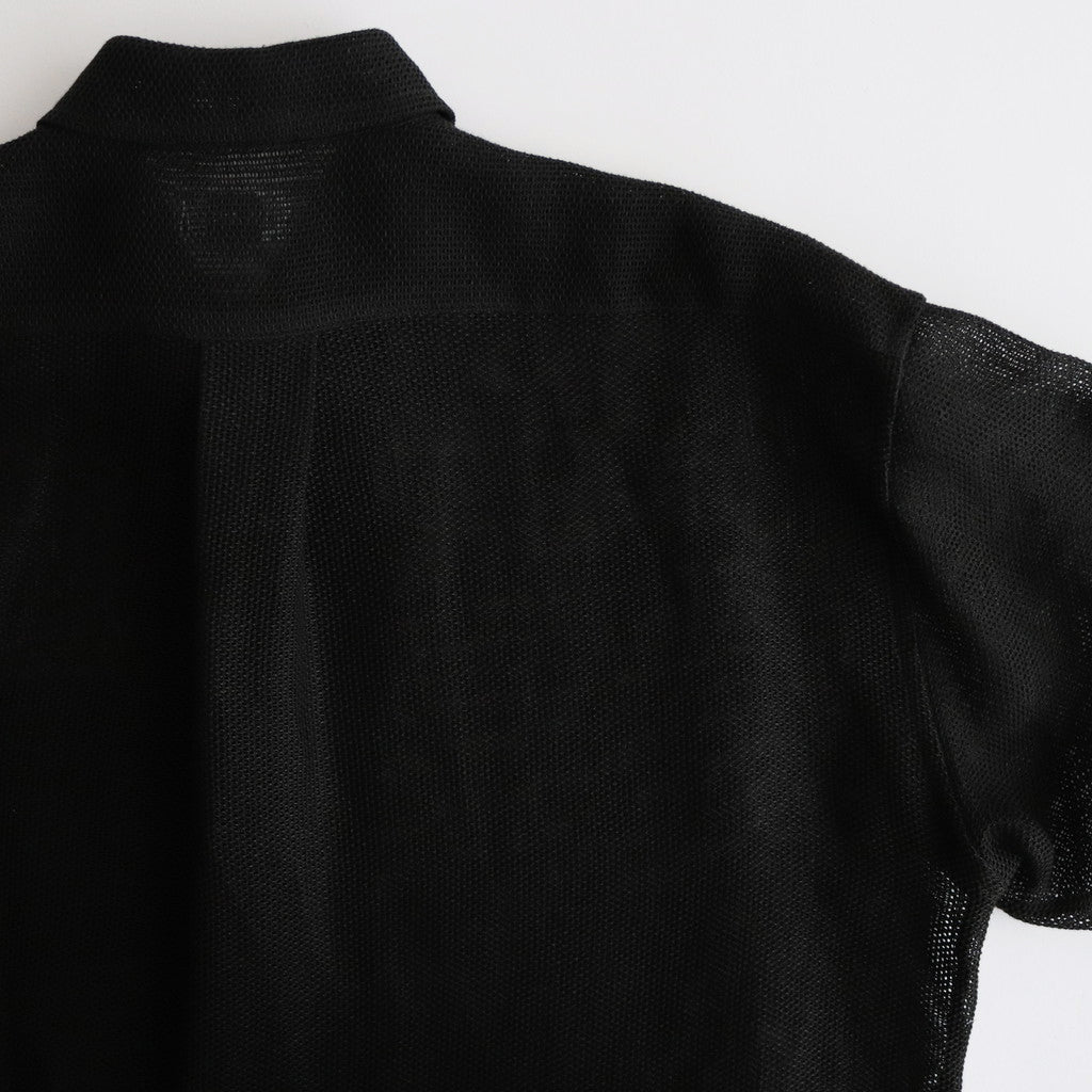 Linen Mesh Shirt #BLACK [AL24S-SH02]