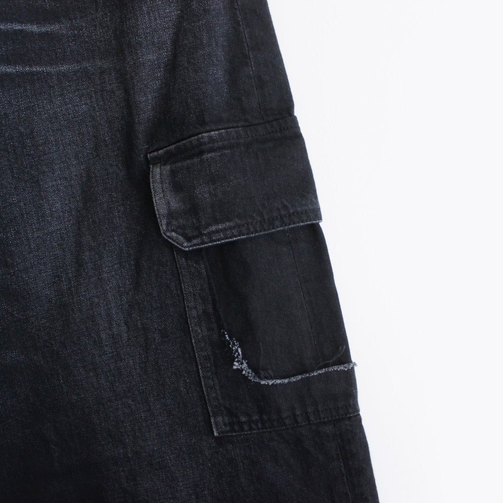 SHAFFER DENIM WIDE PANTS #Washed Black [SHSS24030]