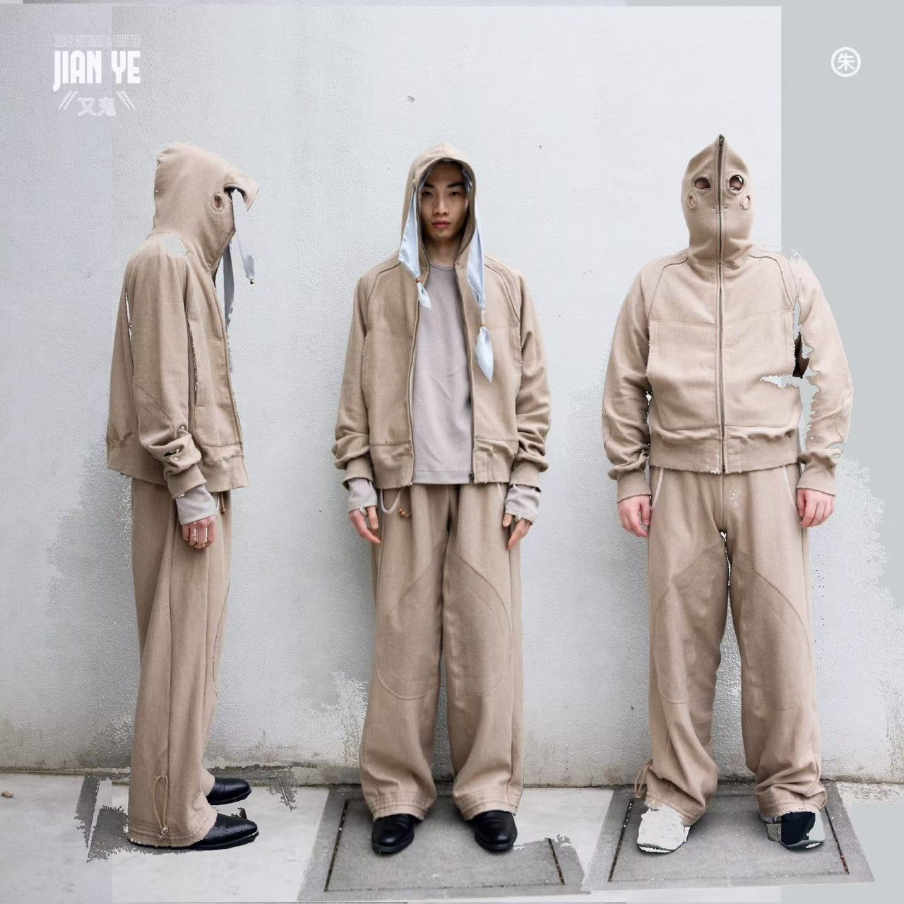 SOLID HOODIE #Beige [23AW-SOLID HOODIE] - JIAN YE（ジェンイェ