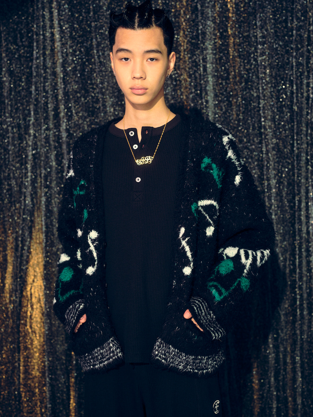 Notes Cardigan #BLACK [13413008] - FAF(FAKE AS FLOWERS) 23aw 通販