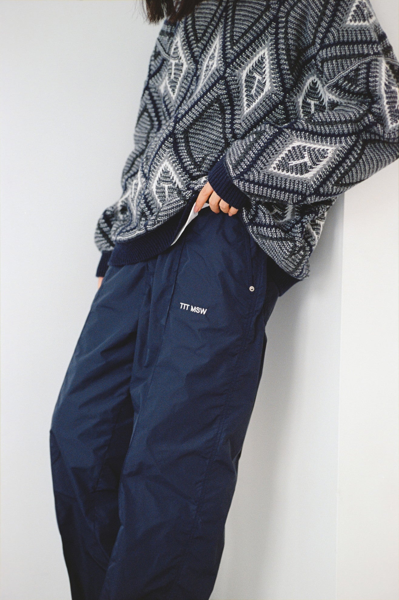 New standard wide pants #NAVY [TTT-2024SS-PT06]