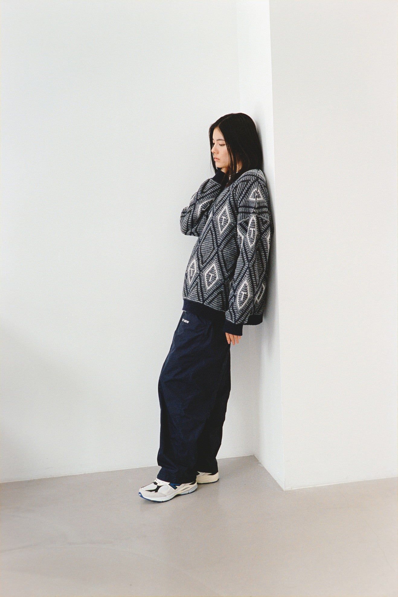 New standard wide pants #NAVY [TTT-2024SS-PT06]