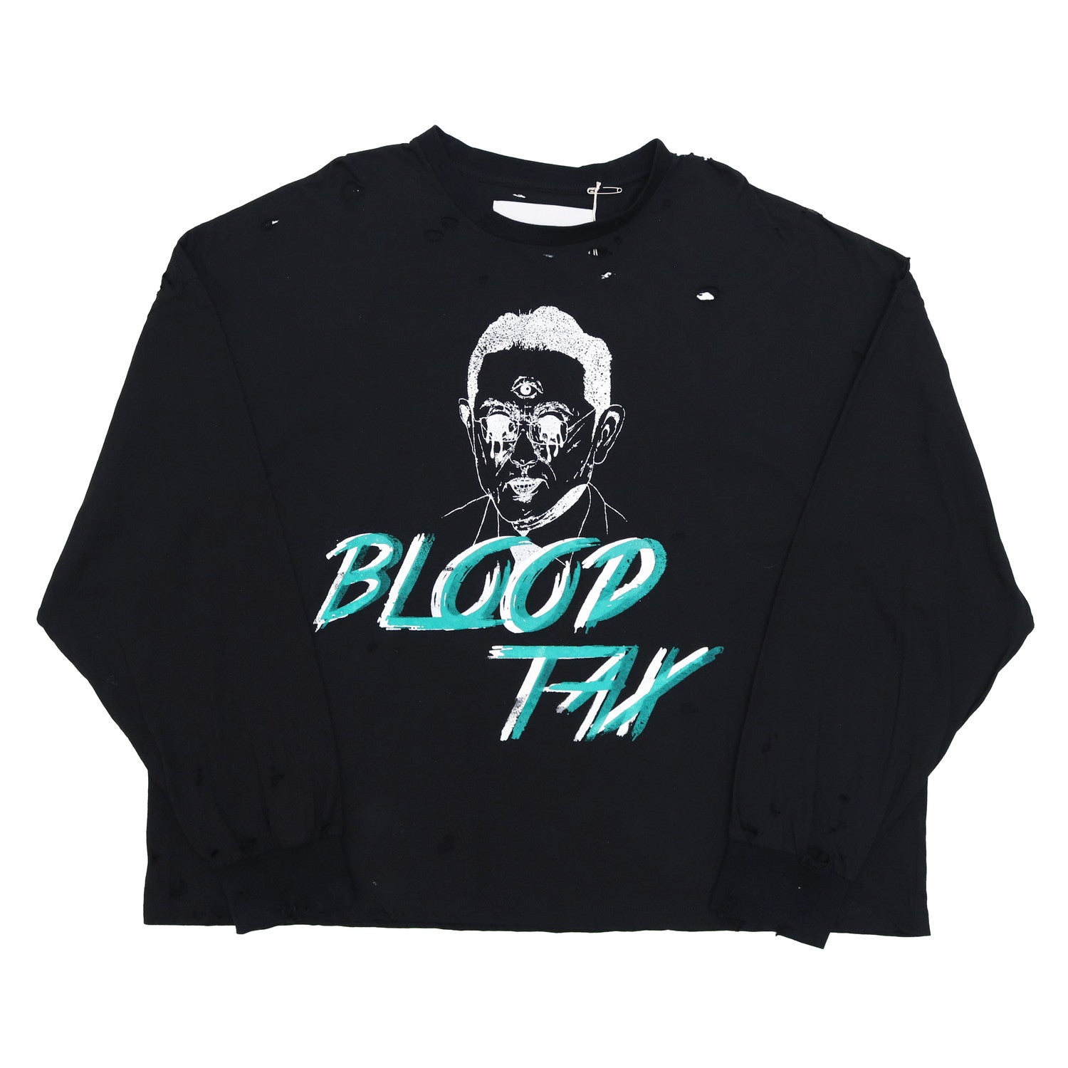 BLOOD TAX LONGSLEEVE T/S #BLACK [TF-24SS-GERIRA-B] - Teppei 
