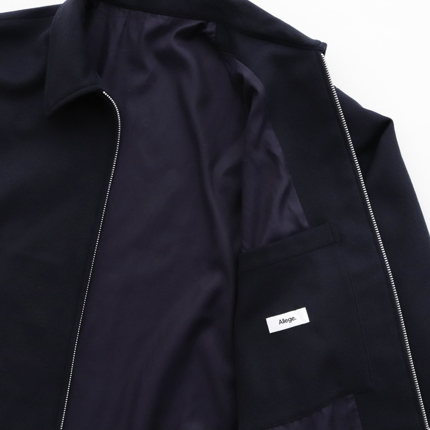 Wool Zip Blouson #navy [AL23W-BL03] - Allege（アレッジ）23aw 通販