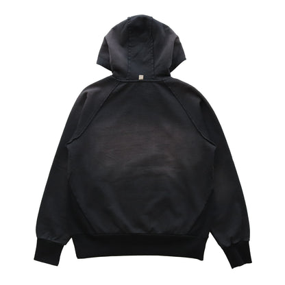 Aged Zip Up Hoodie #Black [2121205]