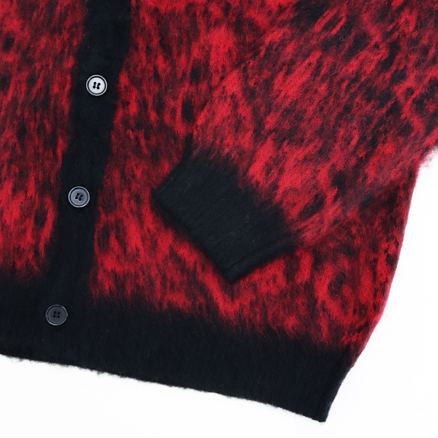 PYTHON PATTERN MOHAIR CARDIGAN #RED [232-01-0501] - YUKI HASHIMOTO