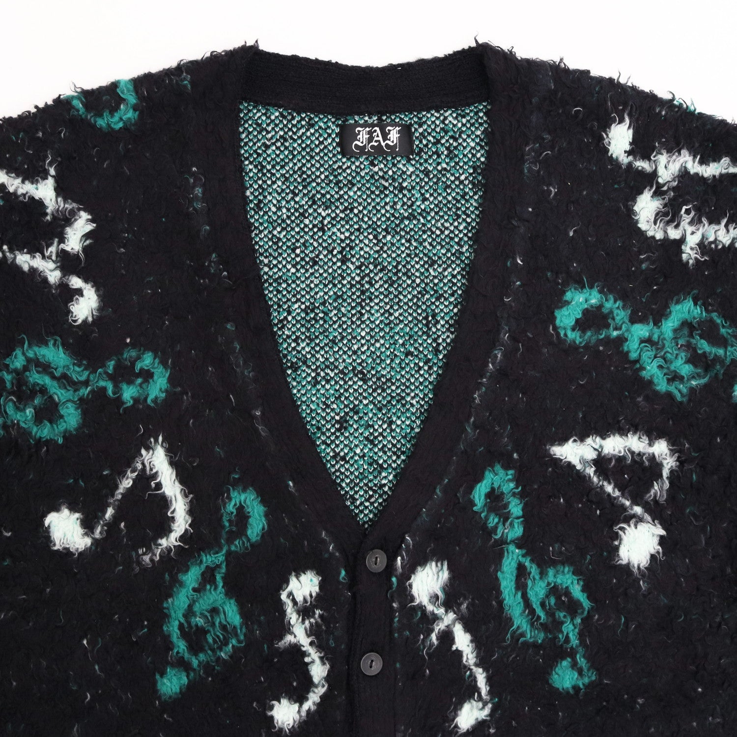 Notes Cardigan #BLACK [13413008] - FAF(FAKE AS FLOWERS) 23aw 通販