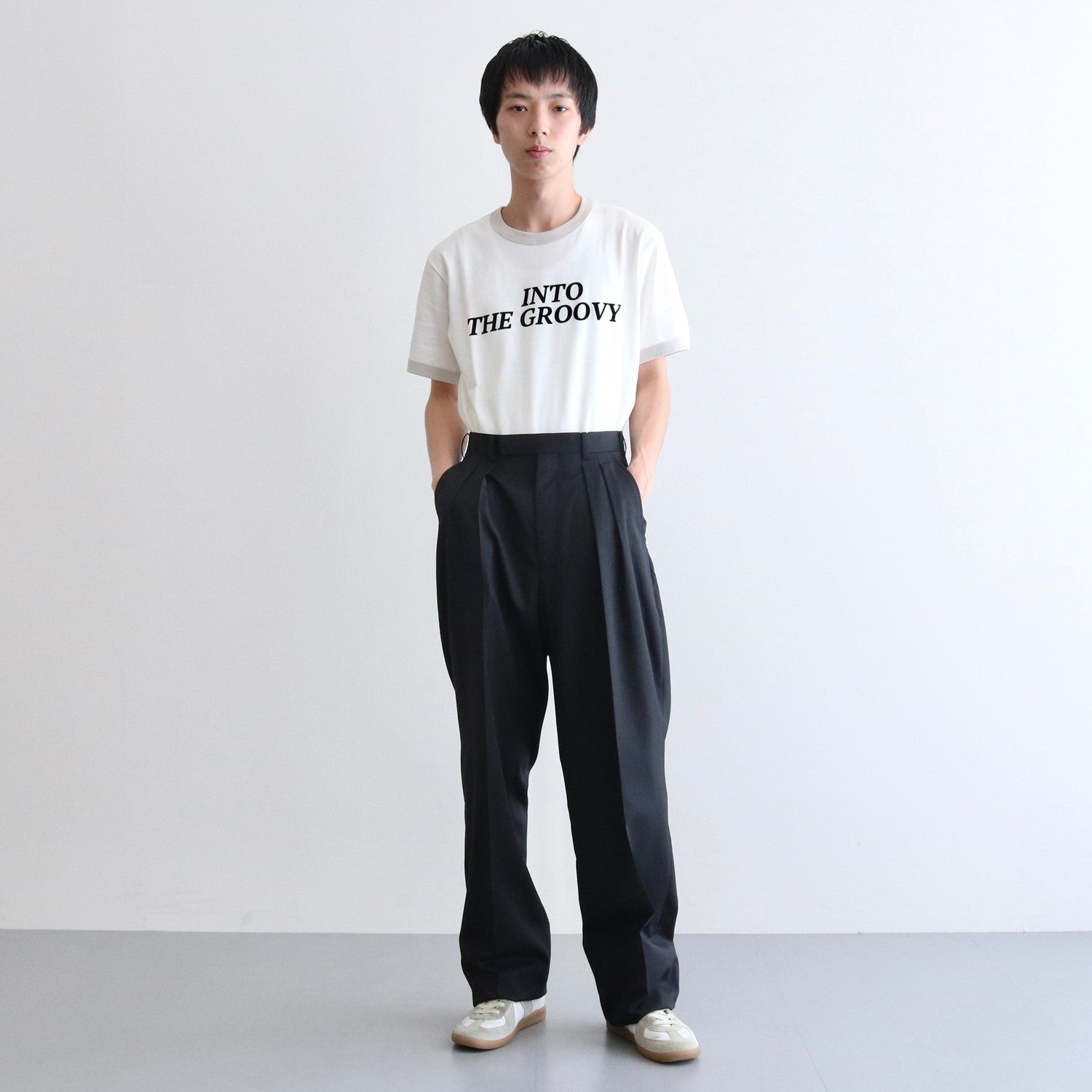 Stripe Trousers #Black [LB233-PT04] - LITTLEBIG（リトルビッグ