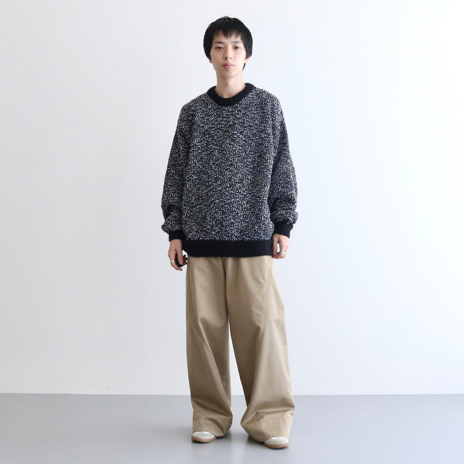 Pixie Knit #Black×White [TI025006] - Taiga Igari（タイガイガリ