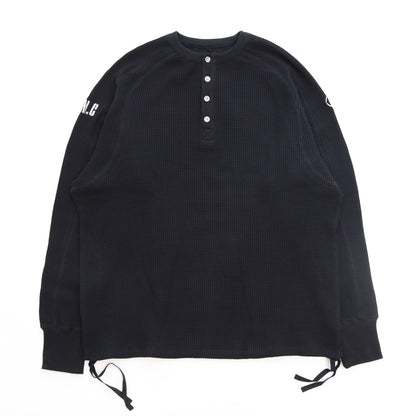 Thermal Henley Shirts #BLACK [13412010]