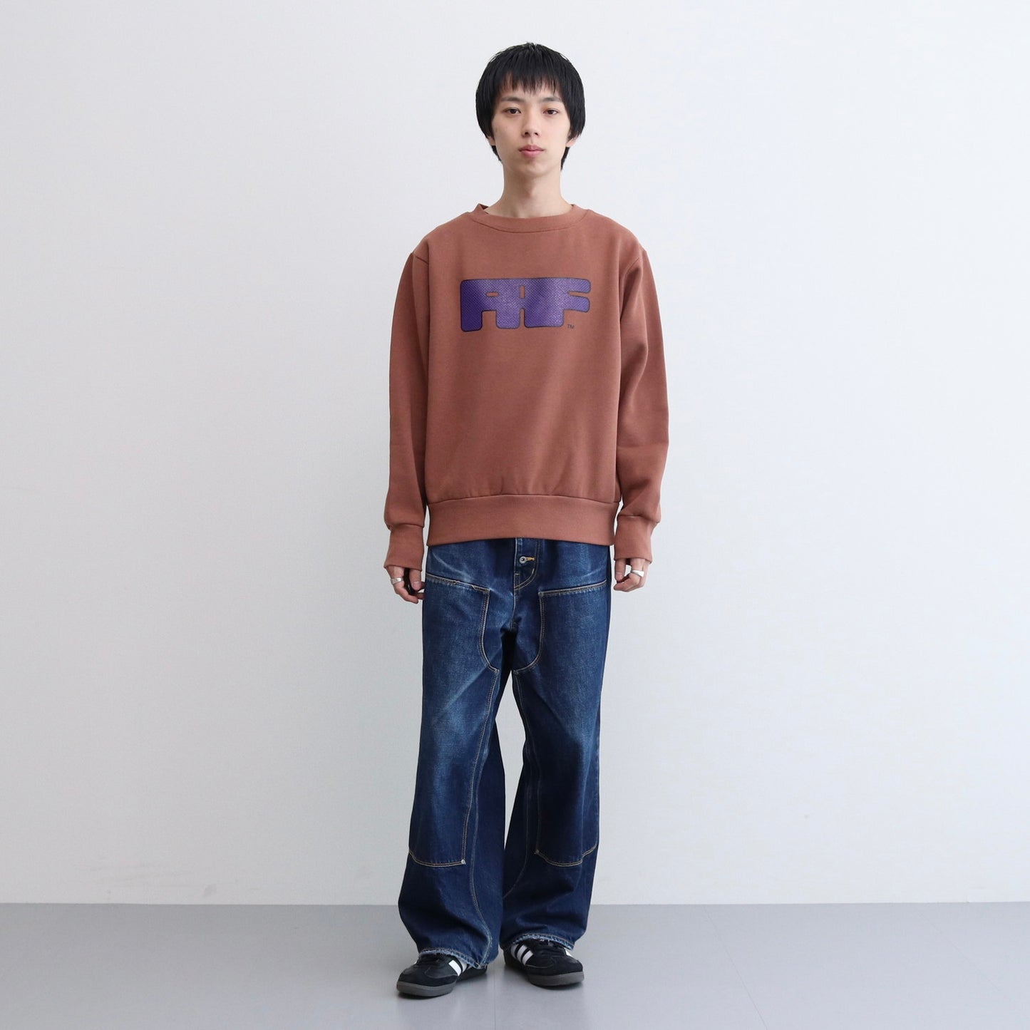 Square Logo Crewneck Sweat #BROWN [13411017]