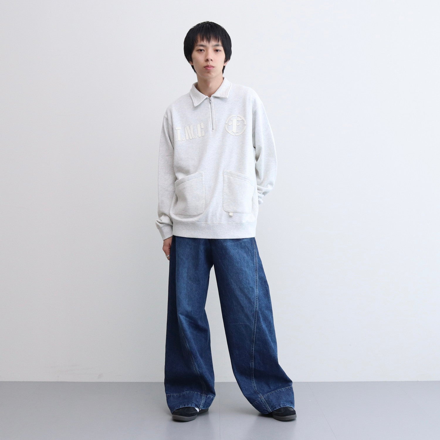 iasof (イアソフ) half zip P/O sweat - froth - トップス