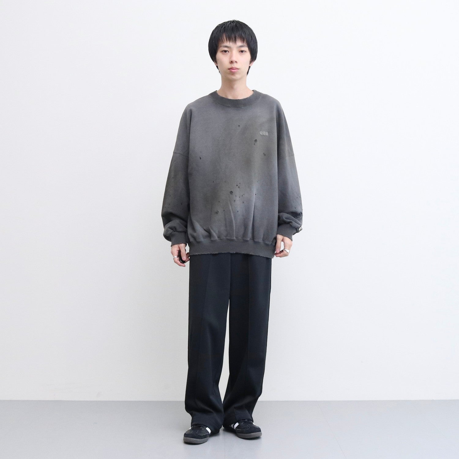 Crew neck sweat #BLACK [TTT-2023AW-CT03] - TTT MSW（ティー）23aw