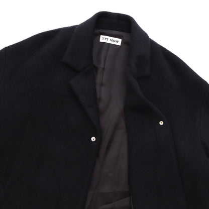 Over size coat #BLACK (silk) [TTT-2023AW-CO01]