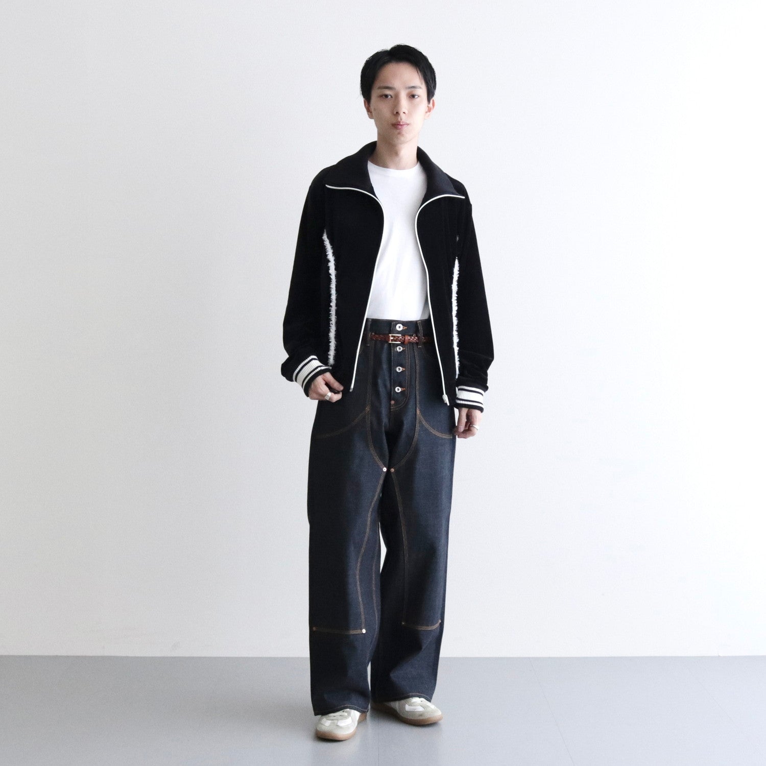 CLASSIC DOUBLE KNEE DENIM PANTS #RIGID INDIGO