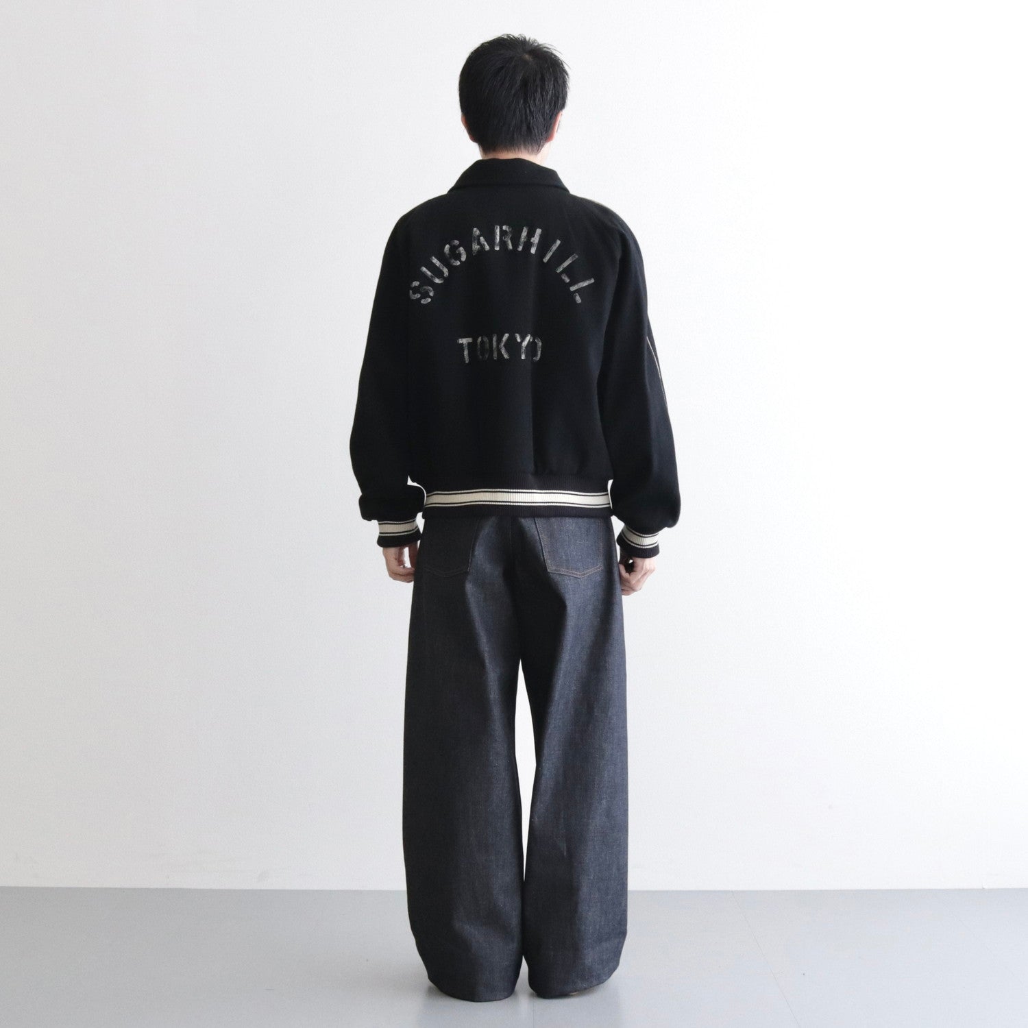 MELTON STADIUM JACKET #BLACK [23AWJK02] - SUGARHILL（シュガーヒル