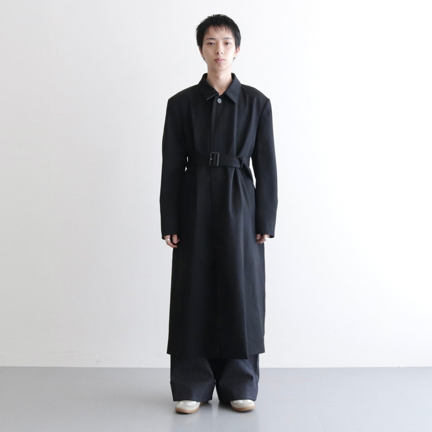 FUR COLLAR COAT #BLACK [232-01-0402] - YUKI HASHIMOTO 