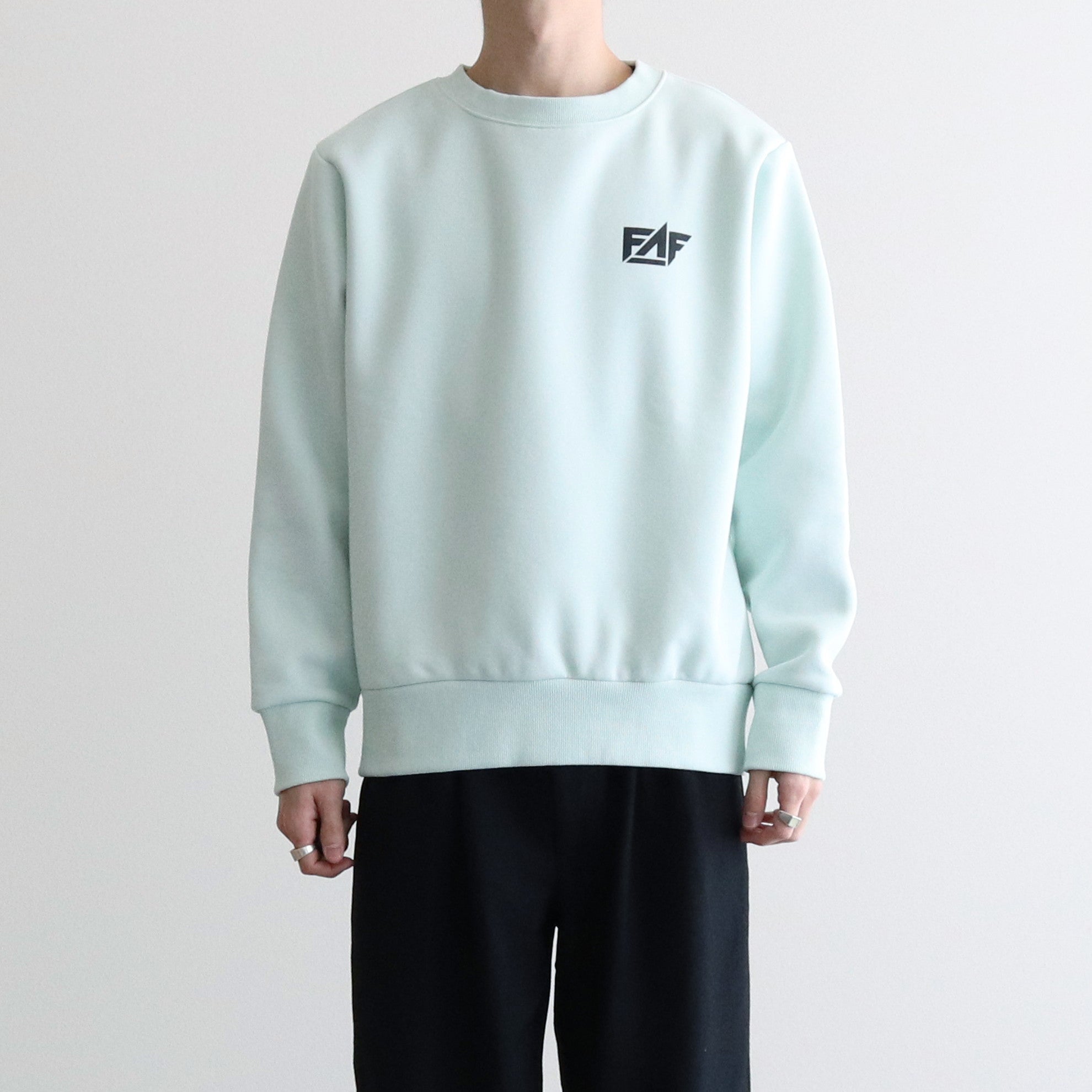 KEEF LOGO CREWNECK SWEAT #LIGHT GREEN [FAFSS23-0037] - FAF(FAKE AS