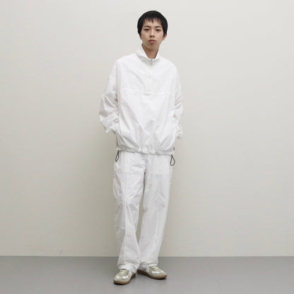 NYLON PULL OVER ZIP UP SHIRT #WHITE [TTT-2023AW-SH01]