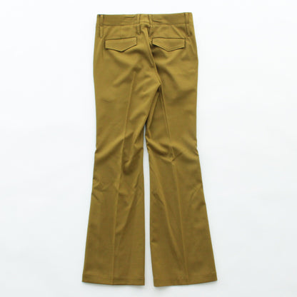 FLARED SLIM TROUSERS #YELLOW [231-01-0204]